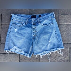 Lucky Brand Light Blue Frayed Jean Shorts